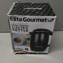 Elite Gourmet EKT1821 1.8L Double Wall Insulated, Cool-Touch 1500W Kettle w/Stainless Steel Interior & Lid, 360 Swivel Base for Cord Free Serving, Power On Lever, Auto Shut-Off, Boil Dry, Black (1.9 Quarts)