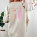 50th Birthday Gift for Women Vintage 1975 Shirt Letter Print Retro Party Tops Casual Short Sleeve Tee (Medium)