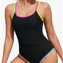 One Piece Swimsuit Women Full Coverage 1 Piece Bathing Suit Push Up Slimming Swim Suit M