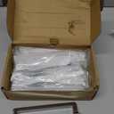 Alzassbg 10 Pack Polished Chrome Cabinet Pulls, 5 Inch(128mm) Hole Centers Cabinet Handles Square Kitchen Hardware for Cabinets AL3046CP