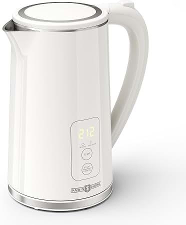 Electric Tea Kettle, 1.7L Larger Design Temperature Control Electric Kettle, 4H Keep Warm Water Boiler with 6 Presets, LED Screen Electric Kettles for Boiling Water, Boil-Dry Protection, BPA Free