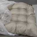 Chair Cushions for Dining Chairs Set of 4 Durable D-Shaped Seat Cushions with Non-Slip Backing Secure Ties Thick Cozy Seat Pad for Kitchen Dining Room Office(18x16.5x3in Coffee)