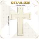 Beeveer 24 Pcs Unfinished Wooden Crosses for Crafts 8.9 x 6.5 Inch Unpainted Large Blank Wooden Layered Cross for Sunday Crafts DIY Church Home Wall Decoration with String (Classic)
