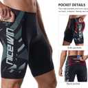 Men's Cycling Shorts Anti-Slip Leg 4D Padded Bike Shorts with 3-Pockets Breathable Biking Bicycle Motorcycle Half-Pants Gray L