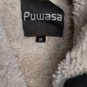 Men's Sherpa Lined Cotton Flannel Shirt Jacket Plaid Button Up Jacket Coat for Men with Pocket (Medium, Army Green)