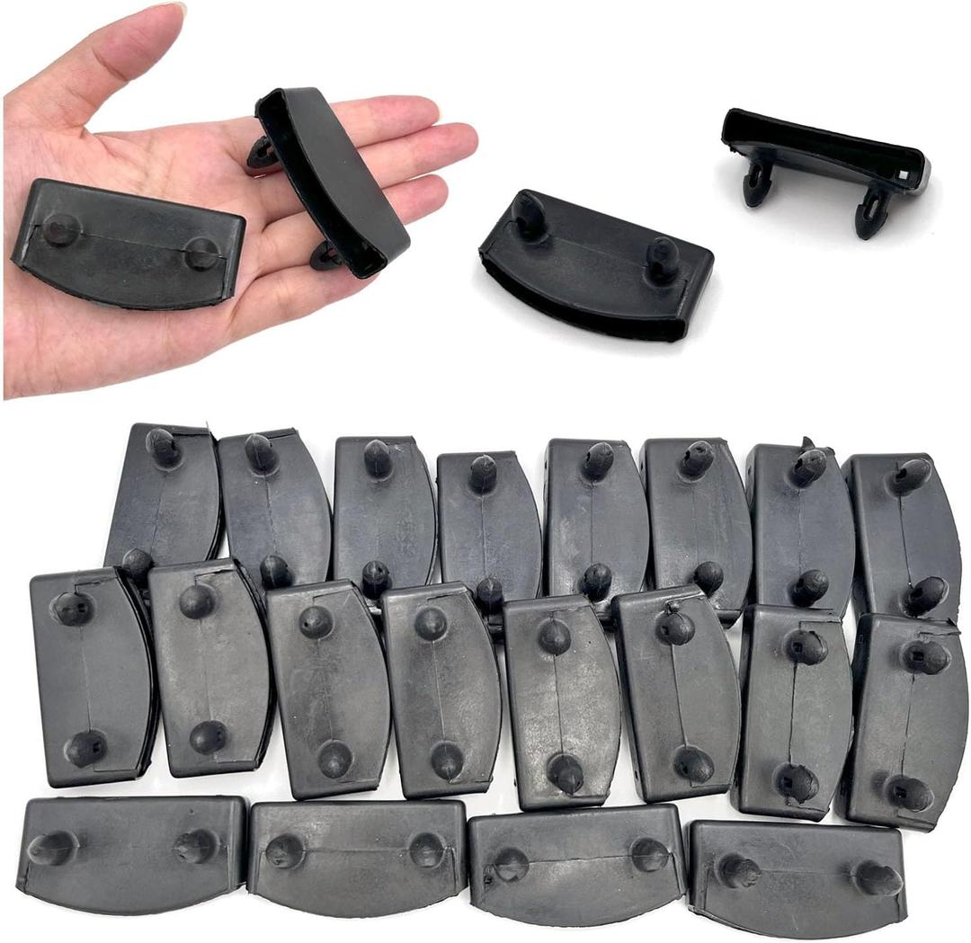 20pcs 54x9mm Black Replacement Bed Slat Plastic End Caps Holders for Holding Securing Wooden Slats Bed Base,Width 54mm x Height 9 mm (Inside Dimension)