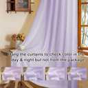 Lavender Sheer Pinch Pleat Curtains 63 Inches Long Light Filtering Short Curtain Panels Soft Touch Pleated Drapes with Adjustable Hooks for Bedroom, Pastel Lilac, 42" W x 63" L, 2 Panels