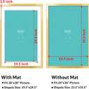 24x36 Picture Frame Gold Poster Frame,Display Pictures 20x30 with Mat or 24x36 Without Mat, Stable and Sturdy Frame and Polished Plexiglass, Horizontal and Vertical Format of The Walls