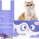 270 Count Cat Litter Bags Lavender Scented with Handles, Disposable Litter Bags for Pet Poop, Extra-Thick Kitty Waste Bags Easy Tie Leak-Proof Strengthen