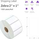 AveneMark 12 Rolls 2" x 1" Direct Thermal Labels for ZB ZD411 LP2824 ZD421 GK420D Barcodes Postage Address Shipping Labels Compatible with Rollo & Zebra Desktop Printers Adhesive - 1300 Labels/Roll