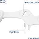 LUXE Bidet NEO 110 - Single Nozzle, Non-Electric Bidet Attachment for Toilet Seat, Adjustable Water Pressure, Rear Wash (White)