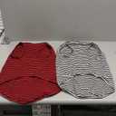 WEONE Dog Summer T-Shirts Striped Cotton Vest,Pet Breathable Soft Basic Clothes for Small Medium Larg Boy Girl Dogs, XXL (2X-Large (Pack of 1), Black+Red(1 Pack include 2 pcs))