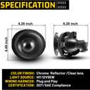 Fog Lights Assembly for Dodge Challenger 2015-2023 with Bulbs H11 12V 55W | Driving Fog Lamps Replacement with Projector Lens, Wiring Kit and Switch Included, 1 Pair
