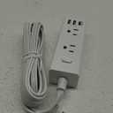One Beat 10Ft Extension Cord with Multiple Outlets, Flat Plug Power Strip Surge Protector with 10 Ft Long Cord, 6 Outlet 4 USB Ports (2USB C), Multi Outlet Wall Plug for Travel, College, Dorm Essentials