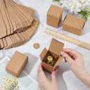 PH PandaHall 30pcs 2x2x3 inch Paper Essential Oil Packing Box, Kraft Paperboard Gift Box Small Packing Boxes Packaging Cases Gift Wrapping Boxes for Glass Dropper Bottles Diffuser Bottles, BurlyWood