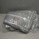 Andency Grey Queen Quilt Bedding Set, 3 Pieces (1 Striped Boho Printed Quilt 90x96 Inch and 2 Pillowcases), Bohemian Summer Lightweight Reversible Microfiber Bedspread Coverlet Sets