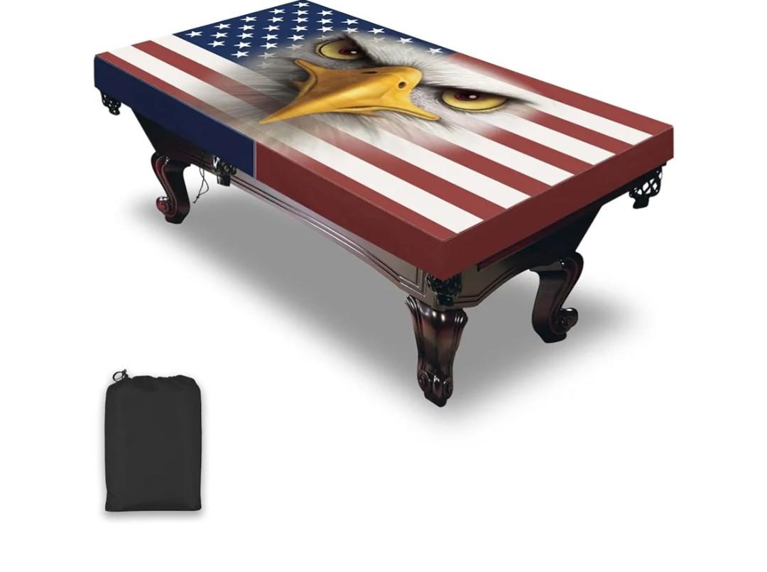 Pool Table Cover, Waterproof & Dustproof Outdoor/Indoor Pool Table Accessories，Billiards Accessories Polyester Taffeta Cloth Table