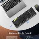 Foldable Keyboard and Mouse, Samsers Folding Bluetooth Keyboard Combo, 2.4G + BT5.0 x 2, Full-Size Portable Travel Keyboard & USB-C Rechargeable Wireless Mouse for Windows Android iOS Mac OS