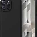 Magnetic for iPhone 15 Pro Case, Compatible with MagSafe, with 9H Nano Screen Protectors, Full Camera Protection, Silicone Shockproof Microfiber Lining Phone Case 6.1", Black