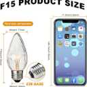 40W F15 Incandescent Light Bulbs, 4-Pack, Daylight White 5000K, Dimmable, E26 Medium Base, Vintage Wrinkle Glass, Rough Service & Shatter-Resistant