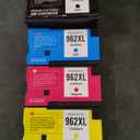 962xl Ink Cartridges Combo Pack for HP 962XL Black and Color Replacement for HP OfficeJet Pro 9010e 9015e 9010 9012 9015 9018 9025 Printers (4-Pack Black Cyan Magenta Yellow) (962-4P) 