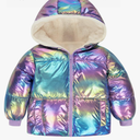 UNICOMIDEA Baby Girl Winter Coat Laser Toddler Jackets Warm Down Outerwear with Hooded for  Size 130