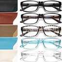 Gaoye 5 Pack Reading Glasses Men/Women, Eyeglasses, Blue Light Readers for Men/Women, Computer Eye Glasses, Cheaters +1.5