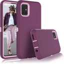 Galaxy A71 4G Case, Protection Shockproof Heavy Duty Armor Rugged Rough Hard Plastic Rubber Bumper 2-Layer Hybrid Protective Cover Case for Samsung Galaxy A71 4G (Pinkish Purple)
