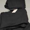 Women's Two Piece Outfits 3/4 Batwing Sleeve Capelet Crew Neck Pullover Top Wide Leg Pants Lounge Set (Medium, Black)