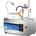Mxmoonant Gem Faceting Machine, 0-2980rpm Adjustable Speed, 96 Divisions Index Wheel for Precise Manipulation, Equipped with a Splash Guard & LED Light, Ideal for Beginner Grinding of Gem, Jade