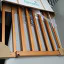Ingenuity The Stairway 48W Series, 30'-48' Wide, 32" Tall, Baby Gate for Stairs with Door, Wood Safety Gate for Doorways and Stairways - Oak Wood