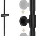 KES 30-Inch Matte Black Shower Slide Bar with Adjustable Handheld Shower Head Holder for Bathroom Wall Mount 18/8 Stainless Steel, F209S78-BK