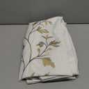 Oubonun Cotton Linen Rectangular Tablecloth - Wrinkle Resistant & Waterproof - Machine Washable Table Cloth with Tassels for Kitchen & Dining, 55''x70'', 4-6 Seats (Beige, Coffee Leaf)