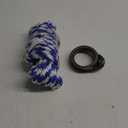 BRINKS 5 Ft Bike Lock Cable with Preset Combination + Extreme Max 3008.0223 Solid Braid MFP Utility Rope - 1/2" x 50', Blue/White