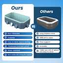 Foldable Non-Inflatable Above Ground Framed Swimming Pool for Backyard, Family Pool (113" x 66" x 20")