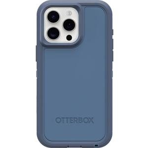 OtterBox iPhone 15 Pro MAX (Only) Defender Series XT Case - Baby Blue Jeans (Blue), screenless, Rugged, Snaps to MagSafe, Lanyard Attachment
