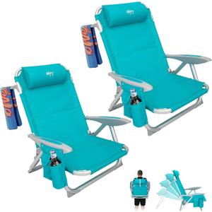 #WEJOY Beach Chairs for Adults,Adjustable 4 Position for Beach,Lawns, Oversized