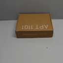 APT 1101 Glass Square Spice Jars with Labels, 4oz Glass Jars with Bamboo Lids, Spice Bottles, Seasoning Organizer, 12 Pack (White)