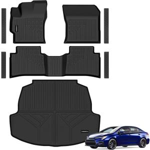 Floor Mats Cargo Liner for Toyota Corolla 2020-2026 Sedan/Sedan Hybrid