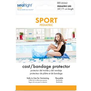 Brownmed - Seal Tight Sport Pediatric - Kid's Cast Swimming Cover - Waterproof Leg Bandage & Cast Cover for Swimming & Showers - Durable Shower Protector & Cast Bag for Leg Casts - Pediatric Leg