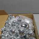 54 Pcs Disco Ball, Hanging Disco Ball Decor Mini Silver Disco Ball Cake Topper Mirror Ball Decorations 71s Disco Themed Party Wedding Christmas Supplies (1.2 Inch, 2 Inch, 3.2 Inch, 4 Inch)