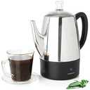 Mixpresso 10 Cup Percolator Coffee Pot Electric, Stainless Steel Coffee Percolator Electric With Keep Warm Function, Classic Perculator Pot With Removable Basket for Home or Office