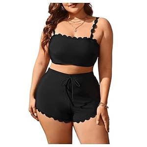 Soly Hux Plus Size Bikini Set For Women XL Black