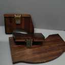 7 Inches Acacia Wood Toilet Stool Squat for Adults,Foldable Poop Stool for Bathroom,Portable Potty Step Stool with Non-Slip Strip,No Assembly Required