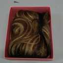 Hair Extensions for Women, 8PCS 16 Inch Chestnut Brown Clip in Hair Extensions Mix Blonde, Synthetic Wavy Clip Ins, Full Head Thick Hairpieces for Women