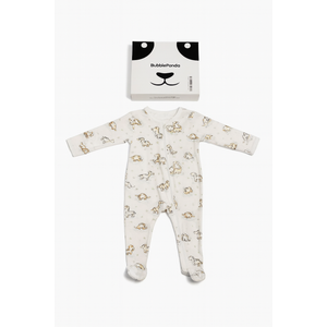 LITTLE ME Cute Dinosaur Print Infant Onesie with Footies, Size 9M