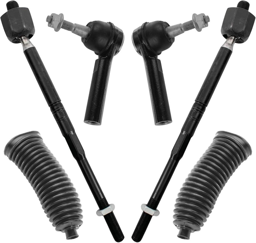 TRQ Front Steering Kit Steering Rack & Pinion Bellow Tie Rod Compatible with 2017-2020 Buick Envision 2018-2021 Chevrolet Equinox GMC Terrain