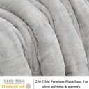 Faux Fur Comforter Set with Fitted Sheet - Luxury Ultra Soft Fluffy Fuzzy Queen Comforter Set, Cozy Warm Plush Bedding Comforter for Winter, 4 Pcs(1 Comforter +1 Fitted Sheet + 2 Pillowcases)
