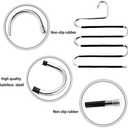 devesanter Hangers Space Save Non-Slip 6 Pack S-Shape Clothes Hangers Stainless Steel Closet Storage Organizer for Pants Jeans Scarf Trousers Hanging Black