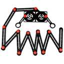 QWORK Multi Angle Aluminum Alloy Measuring Ruler - 12-Sided, Aluminum Alloy Angle Measurement Tool with Hole Punch Locator